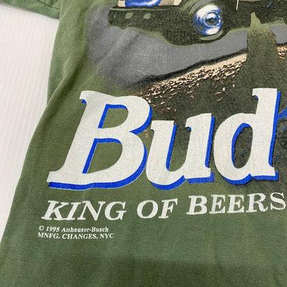 【ジャンク品】【メンズ】 CHANGES チェンジーズ 90's BUDWEISER FLOGS S/S T-SHIRT バドワイザー フロッグ ショートスリーブ Tシャツ 半袖 トップス 145-251226-ks-05-tei サイズ：XL カラー：グリーン 万代Net店