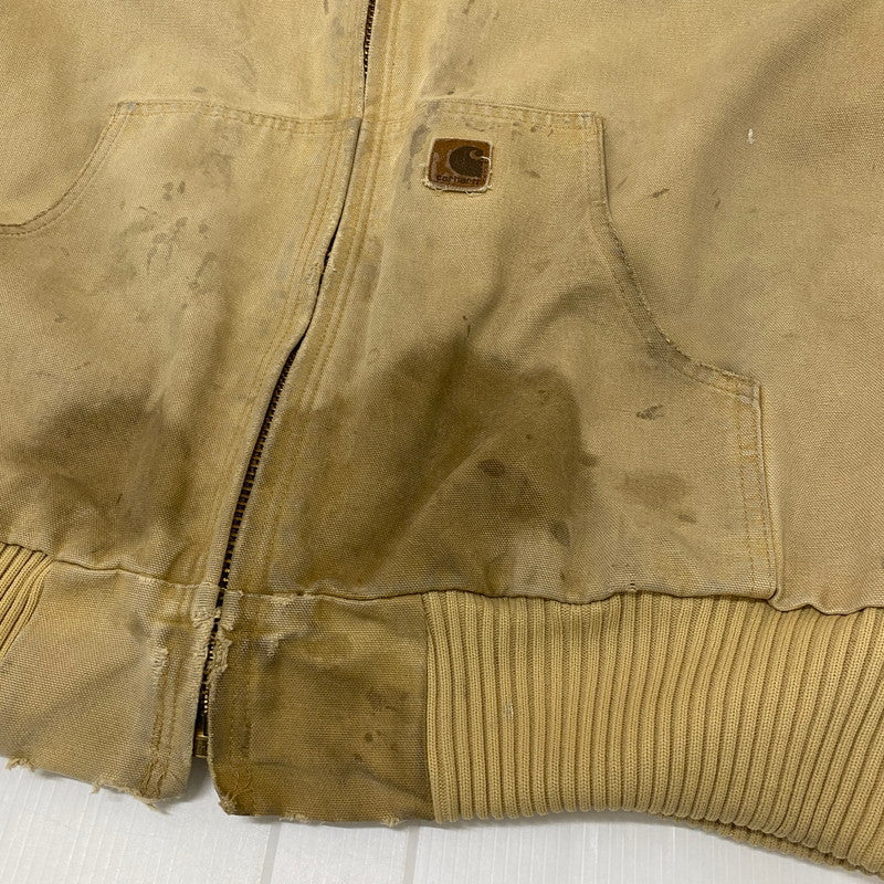 【ジャンク品】【メンズ】 Carhartt カーハート ACTIVE JACKET J130 WET アクティブ ジャケット アウター 145-251226-ks-07-tei サイズ：L カラー：ベージュ 万代Net店