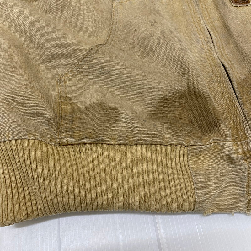 【ジャンク品】【メンズ】 Carhartt カーハート ACTIVE JACKET J130 WET アクティブ ジャケット アウター 145-251226-ks-07-tei サイズ：L カラー：ベージュ 万代Net店