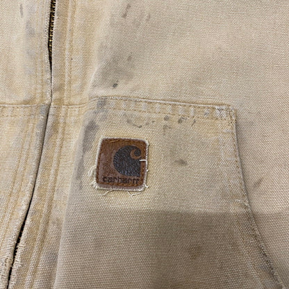 【ジャンク品】【メンズ】 Carhartt カーハート ACTIVE JACKET J130 WET アクティブ ジャケット アウター 145-251226-ks-07-tei サイズ：L カラー：ベージュ 万代Net店