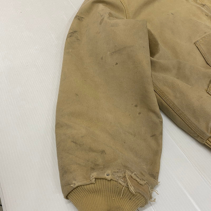 【ジャンク品】【メンズ】 Carhartt カーハート ACTIVE JACKET J130 WET アクティブ ジャケット アウター 145-251226-ks-07-tei サイズ：L カラー：ベージュ 万代Net店