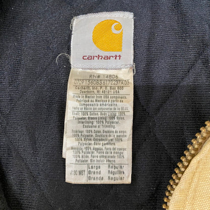 【ジャンク品】【メンズ】 Carhartt カーハート ACTIVE JACKET J130 WET アクティブ ジャケット アウター 145-251226-ks-07-tei サイズ：L カラー：ベージュ 万代Net店