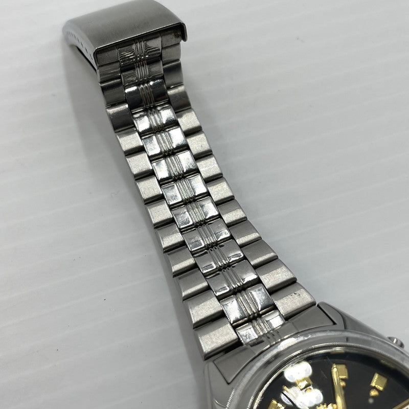 【中古品】【メンズ】 ORIENT オリエント EM6Q-CO-A スリースター ウォッチ 腕時計 自動巻き オートマチック メタルバンド 197-260826-ko-02-teih カラー：シルバー/ブラック 万代Net店