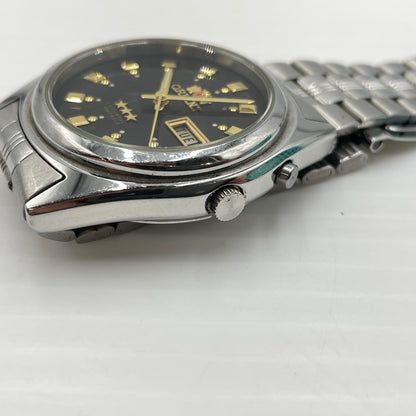 【中古品】【メンズ】 ORIENT オリエント EM6Q-CO-A スリースター ウォッチ 腕時計 自動巻き オートマチック メタルバンド 197-260826-ko-02-teih カラー：シルバー/ブラック 万代Net店
