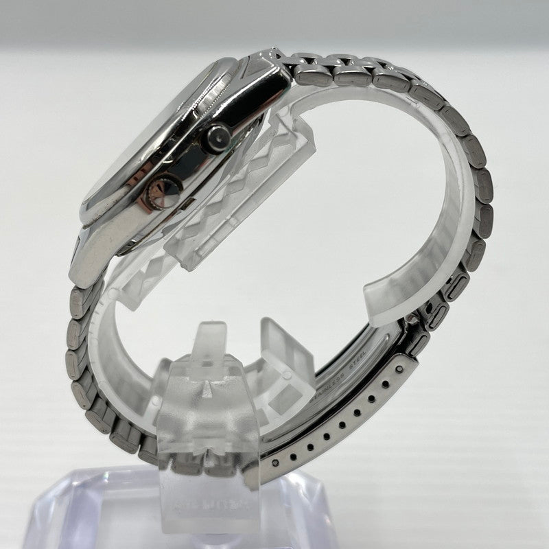 【中古品】【メンズ】 ORIENT オリエント EM6Q-CO-A スリースター ウォッチ 腕時計 自動巻き オートマチック メタルバンド 197-260826-ko-02-teih カラー：シルバー/ブラック 万代Net店