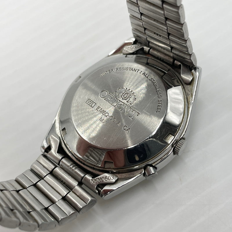 【中古品】【メンズ】 ORIENT オリエント EM6Q-CO-A スリースター ウォッチ 腕時計 自動巻き オートマチック メタルバンド 197-260826-ko-02-teih カラー：シルバー/ブラック 万代Net店
