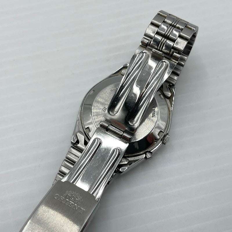 【中古品】【メンズ】 ORIENT オリエント EM6Q-CO-A スリースター ウォッチ 腕時計 自動巻き オートマチック メタルバンド 197-260826-ko-02-teih カラー：シルバー/ブラック 万代Net店