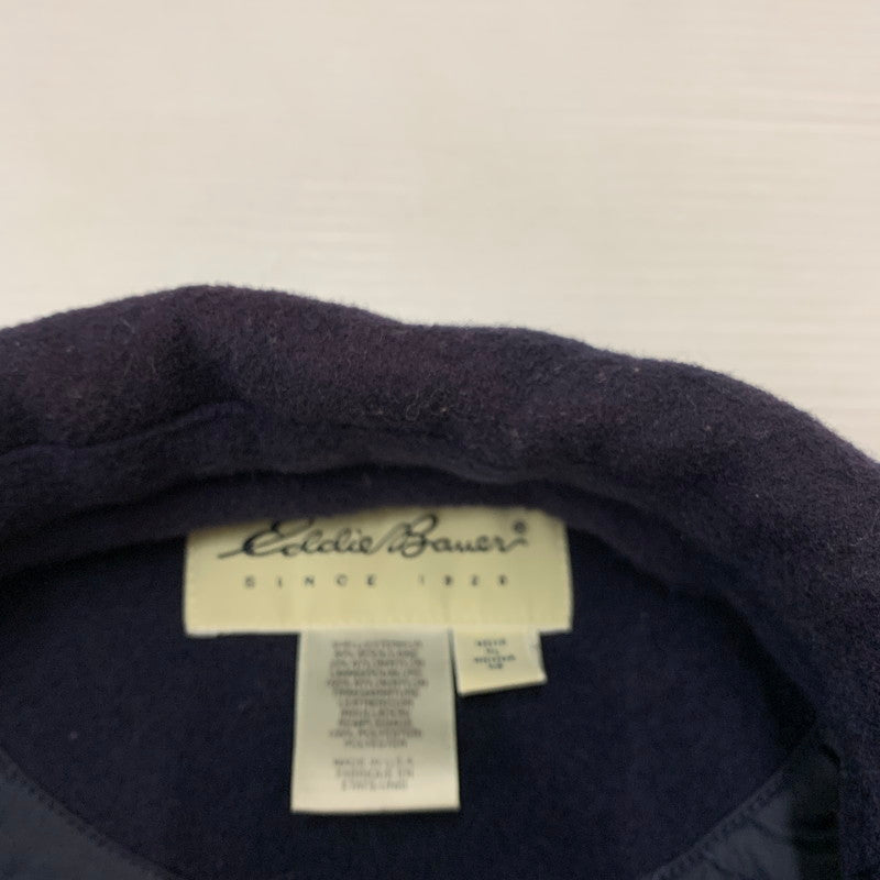 【中古品】【メンズ】 Eddie Bauer エディー・バウアー 90's MELTON WOOL JACKET 90年代 メルトン ウール ジャケット ライトアウター USA製 144-251227-yy-03-tei サイズ：XL カラー：ネイビー 万代Net店