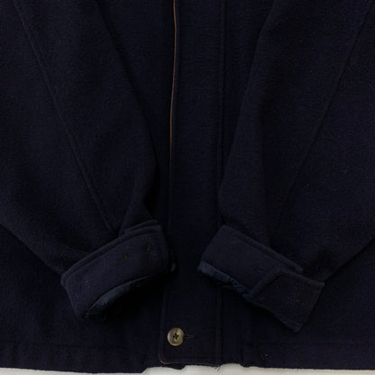 【中古品】【メンズ】 Eddie Bauer エディー・バウアー 90's MELTON WOOL JACKET 90年代 メルトン ウール ジャケット ライトアウター USA製 144-251227-yy-03-tei サイズ：XL カラー：ネイビー 万代Net店