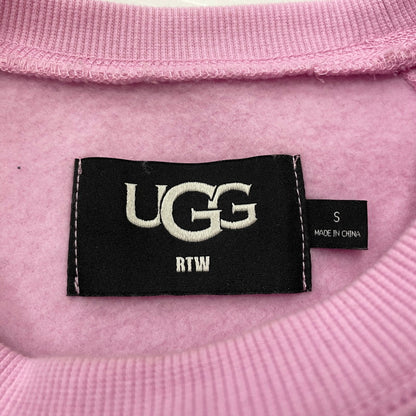 【現状渡し品】【レディース】 UGG アグ MADELINE FUZZY LOGO CREWNECK 1123718 マデリン ファジーロゴ クルーネック トップス トレーナー 168-260107-ks-06-tei サイズ：S カラー：ピンク 万代Net店