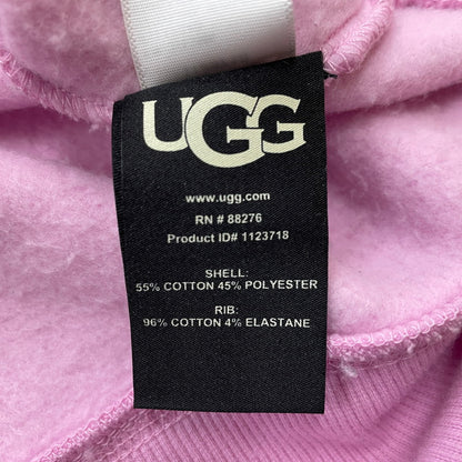 【現状渡し品】【レディース】 UGG アグ MADELINE FUZZY LOGO CREWNECK 1123718 マデリン ファジーロゴ クルーネック トップス トレーナー 168-260107-ks-06-tei サイズ：S カラー：ピンク 万代Net店