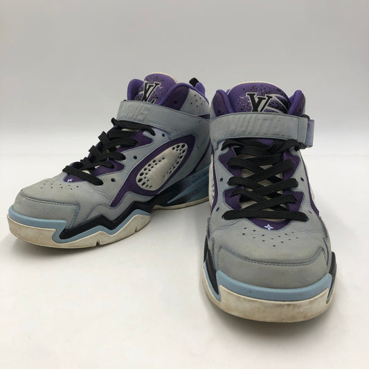 【中古品】【メンズ】 LOUIS VUITTON ルイ・ヴィトン GO0262 LVトレイユ 2ライン ファブリックハイカットスニーカー 靴 179-260107-ko-08-tei サイズ：6 1/2 カラー：ブルーパープル 万代Net店