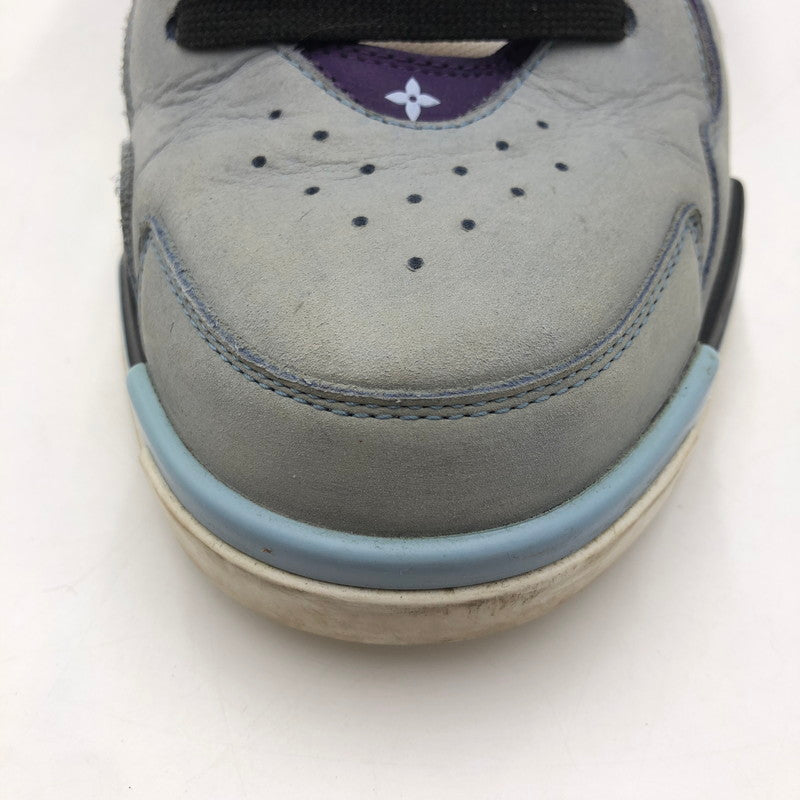 【中古品】【メンズ】 LOUIS VUITTON ルイ・ヴィトン GO0262 LVトレイユ 2ライン ファブリックハイカットスニーカー 靴 179-260107-ko-08-tei サイズ：6 1/2 カラー：ブルーパープル 万代Net店