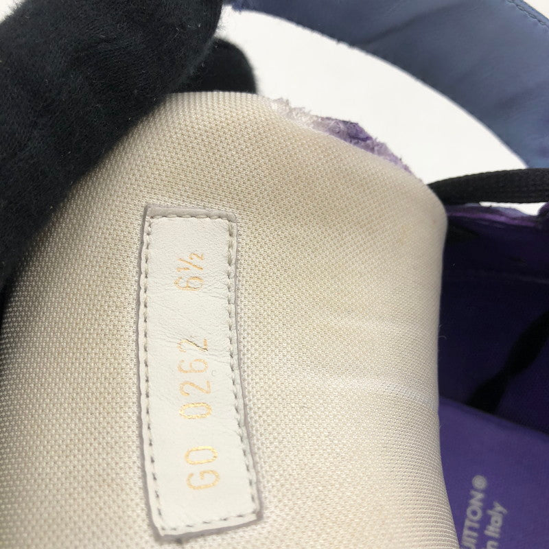 【中古品】【メンズ】 LOUIS VUITTON ルイ・ヴィトン GO0262 LVトレイユ 2ライン ファブリックハイカットスニーカー 靴 179-260107-ko-08-tei サイズ：6 1/2 カラー：ブルーパープル 万代Net店