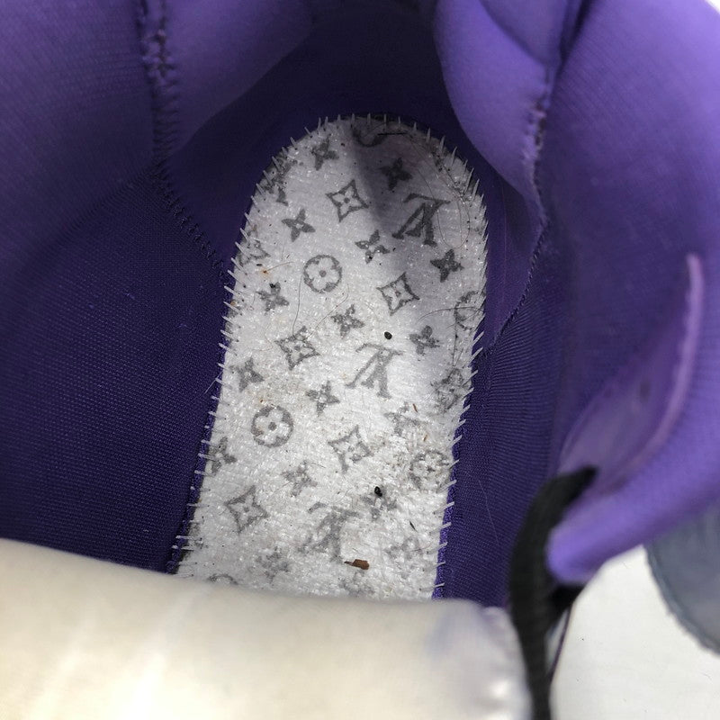【中古品】【メンズ】 LOUIS VUITTON ルイ・ヴィトン GO0262 LVトレイユ 2ライン ファブリックハイカットスニーカー 靴 179-260107-ko-08-tei サイズ：6 1/2 カラー：ブルーパープル 万代Net店