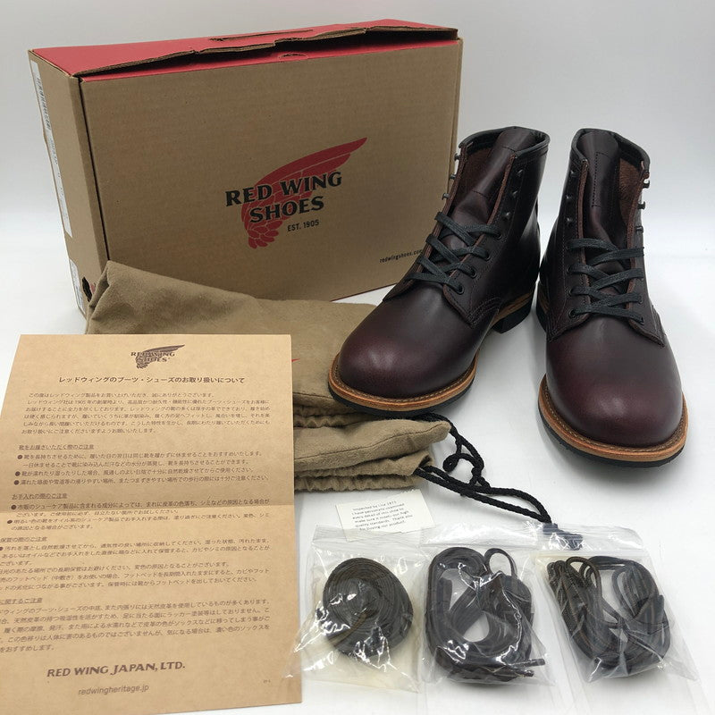 【中古品】【メンズ】 BECMAN BOOT MADE IN USA 9419 ベックマンブーツ 靴 ワークブーツ レースアップブーツ アメリカ製 164-260107-ko-06-fuzh サイズ：28cn カラー：ブラックチェリー 万代Net店