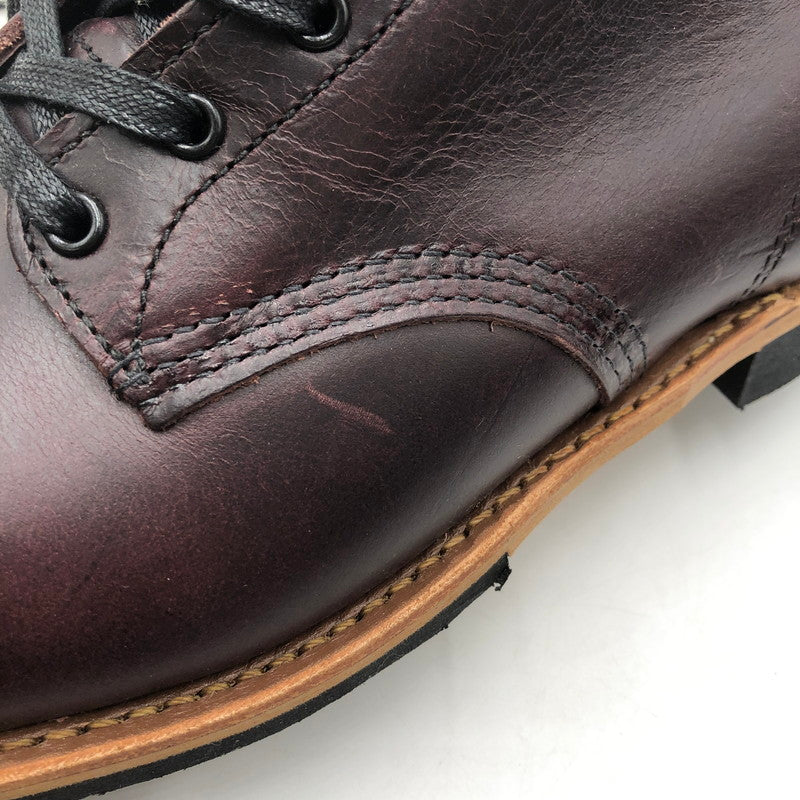 【中古品】【メンズ】 BECMAN BOOT MADE IN USA 9419 ベックマンブーツ 靴 ワークブーツ レースアップブーツ アメリカ製 164-260107-ko-06-fuzh サイズ：28cn カラー：ブラックチェリー 万代Net店