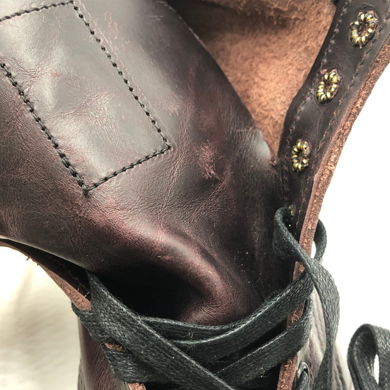 【中古品】【メンズ】 BECMAN BOOT MADE IN USA 9419 ベックマンブーツ 靴 ワークブーツ レースアップブーツ アメリカ製 164-260107-ko-06-fuzh サイズ：28cn カラー：ブラックチェリー 万代Net店