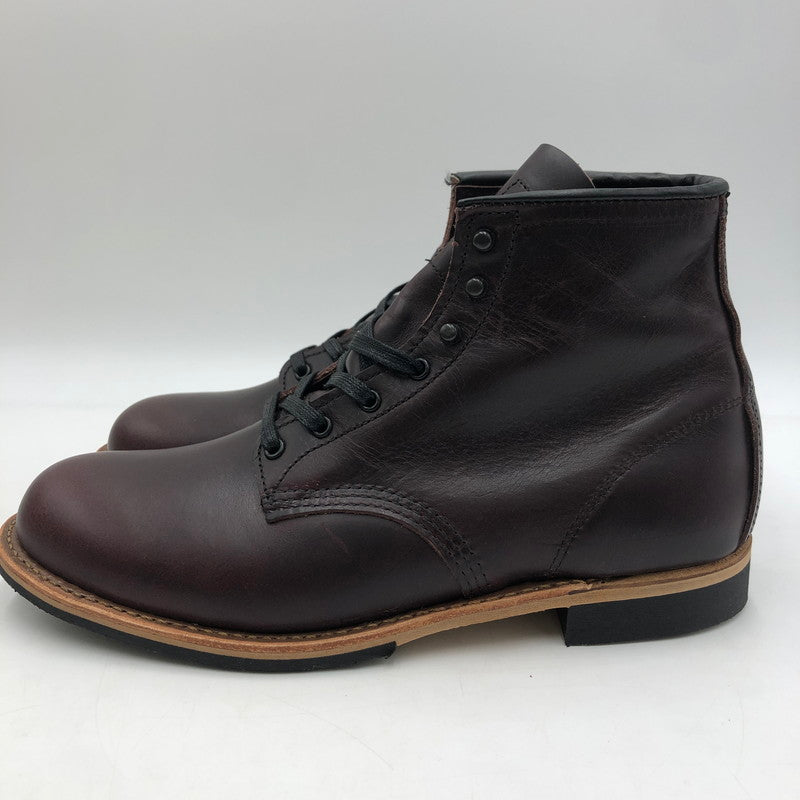 【中古品】【メンズ】 BECMAN BOOT MADE IN USA 9419 ベックマンブーツ 靴 ワークブーツ レースアップブーツ アメリカ製 164-260107-ko-06-fuzh サイズ：28cn カラー：ブラックチェリー 万代Net店