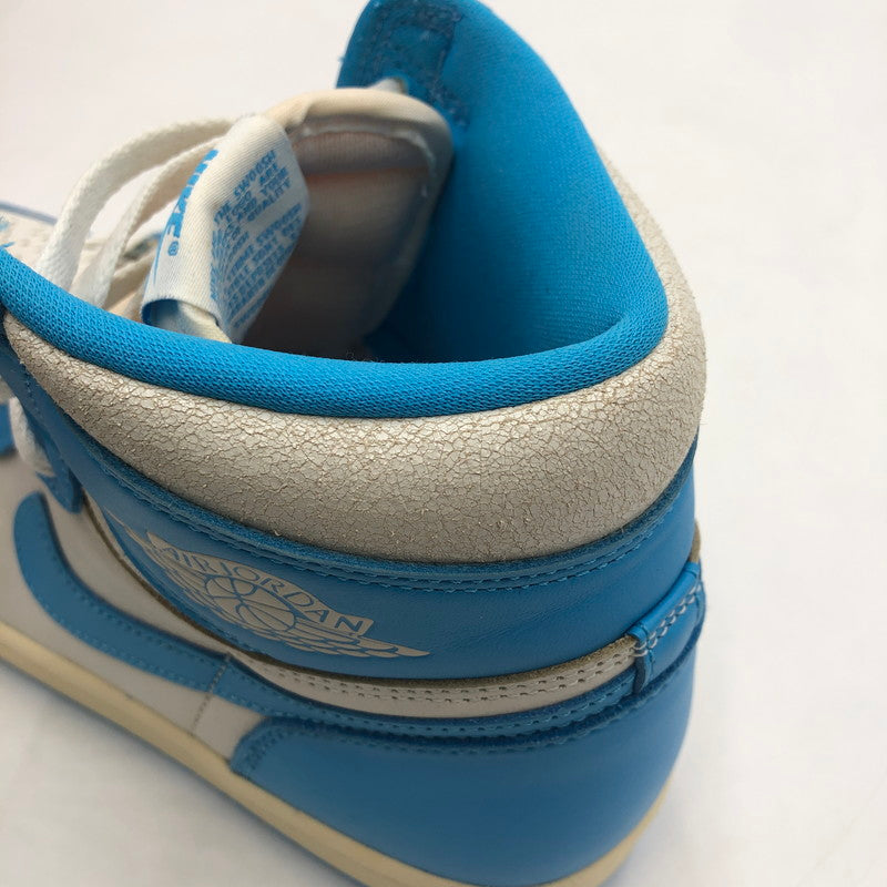 【中古品】【メンズ】 NIKE ナイキ AIR JORDAN 1 HIGH OG UNC REIMAGINED DZ5485-402 エアジョーダン1 レトロ ハイ OG UNC リイマジン スニーカー 靴 ビンテージ加工 160-260107-ko-01-tei サイズ：27ｃｍ カラー：ブルー 万代Net店