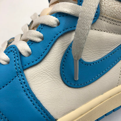 【中古品】【メンズ】 NIKE ナイキ AIR JORDAN 1 HIGH OG UNC REIMAGINED DZ5485-402 エアジョーダン1 レトロ ハイ OG UNC リイマジン スニーカー 靴 ビンテージ加工 160-260107-ko-01-tei サイズ：27ｃｍ カラー：ブルー 万代Net店