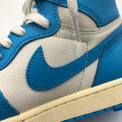 【中古品】【メンズ】 NIKE ナイキ AIR JORDAN 1 HIGH OG UNC REIMAGINED DZ5485-402 エアジョーダン1 レトロ ハイ OG UNC リイマジン スニーカー 靴 ビンテージ加工 160-260107-ko-01-tei サイズ：27ｃｍ カラー：ブルー 万代Net店