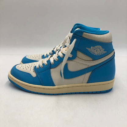 【中古品】【メンズ】 NIKE ナイキ AIR JORDAN 1 HIGH OG UNC REIMAGINED DZ5485-402 エアジョーダン1 レトロ ハイ OG UNC リイマジン スニーカー 靴 ビンテージ加工 160-260107-ko-01-tei サイズ：27ｃｍ カラー：ブルー 万代Net店