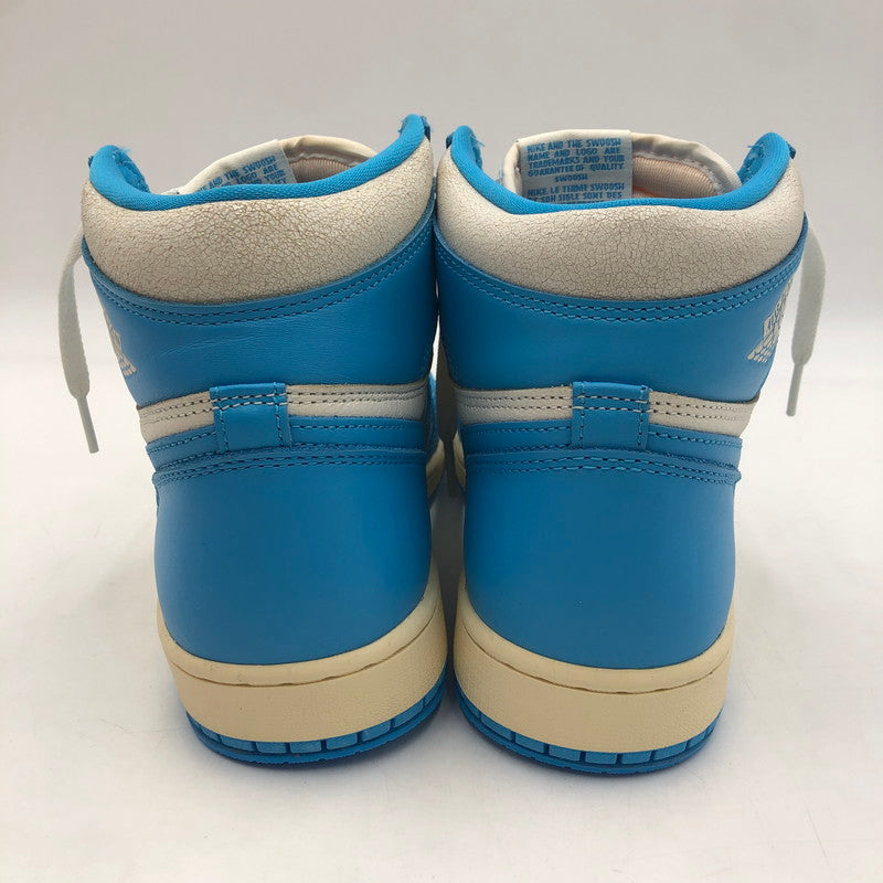 【中古品】【メンズ】 NIKE ナイキ AIR JORDAN 1 HIGH OG UNC REIMAGINED DZ5485-402 エアジョーダン1 レトロ ハイ OG UNC リイマジン スニーカー 靴 ビンテージ加工 160-260107-ko-01-tei サイズ：27ｃｍ カラー：ブルー 万代Net店