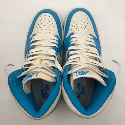 【中古品】【メンズ】 NIKE ナイキ AIR JORDAN 1 HIGH OG UNC REIMAGINED DZ5485-402 エアジョーダン1 レトロ ハイ OG UNC リイマジン スニーカー 靴 ビンテージ加工 160-260107-ko-01-tei サイズ：27ｃｍ カラー：ブルー 万代Net店