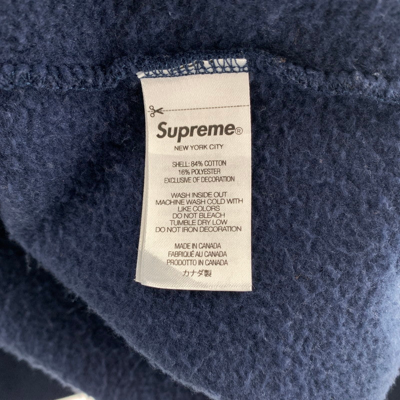 【中古品】【メンズ】 SUPREME シュプリーム 25SS SLOGO HOODED SWEAT SHIRT スゥエット パーカー 149-260527-sm-03-otoh サイズ：L カラー：ネイビー 万代Net店