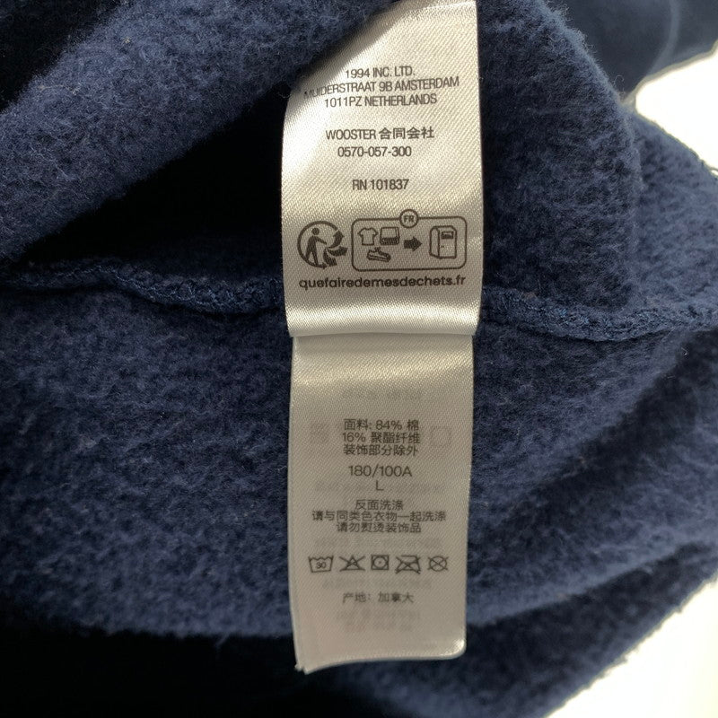 【中古品】【メンズ】 SUPREME シュプリーム 25SS SLOGO HOODED SWEAT SHIRT スゥエット パーカー 149-260527-sm-03-otoh サイズ：L カラー：ネイビー 万代Net店