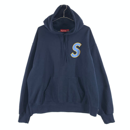 【中古品】【メンズ】 SUPREME シュプリーム 25SS SLOGO HOODED SWEAT SHIRT スゥエット パーカー 149-260527-sm-03-otoh サイズ：L カラー：ネイビー 万代Net店