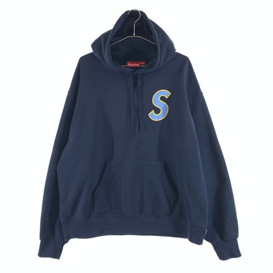 【中古品】【メンズ】 SUPREME シュプリーム 25SS SLOGO HOODED SWEAT SHIRT スゥエット パーカー 149-260527-sm-03-otoh サイズ：L カラー：ネイビー 万代Net店
