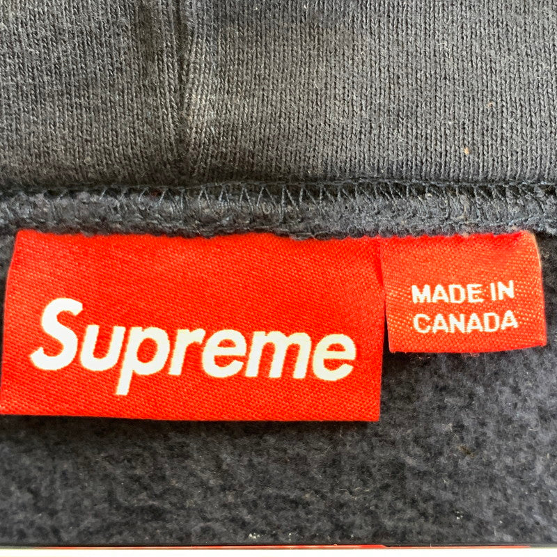 【中古品】【メンズ】 SUPREME シュプリーム 25SS SLOGO HOODED SWEAT SHIRT スゥエット パーカー 149-260527-sm-03-otoh サイズ：L カラー：ネイビー 万代Net店