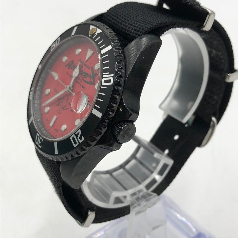 【現状渡し品】【メンズ】 TEDMAN テッドマン AIR RACER エアレーサー 腕時計 自動巻き ダイバーズ時計 197-260107-ko-25-tei カラー：ブラック/レッド 万代Net店