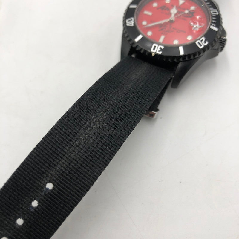 【現状渡し品】【メンズ】 TEDMAN テッドマン AIR RACER エアレーサー 腕時計 自動巻き ダイバーズ時計 197-260107-ko-25-tei カラー：ブラック/レッド 万代Net店
