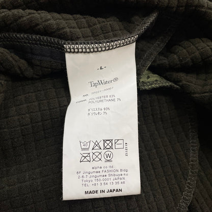 【現状渡し品】【メンズ】 TAP WATER タップウォーター POLARTECH GRID ZIP FLEECE JKT TP221-30007 ポーラーテック グリッド ジップ フリース ジャケット ライトアウター 140-260107-ks-22-tei サイズ：L カラー：グリーン 万代Net店