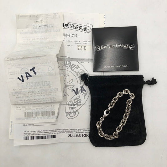 【中古品】【メンズ】 CHROME HEARTS クロムハーツ PAPER CHAIN LRG 8INCH ペーパーチェーンラージ アクセサリー ブレスレット 190-260107-ko-20-tei カラー：シルバー 万代Net店