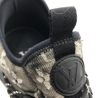 【中古品】【メンズ】 LOUIS VUITTON ルイ・ヴィトン 1A5B8Y モノグラム・デニム ファストレーン・ライン スニーカー 靴 ヴァージル・アブロー 179-260107-ko-10-tei サイズ：7 1/2 カラー：ブラック 万代Net店
