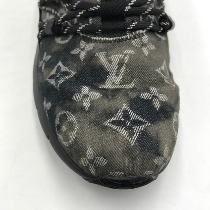 【中古品】【メンズ】 LOUIS VUITTON ルイ・ヴィトン 1A5B8Y モノグラム・デニム ファストレーン・ライン スニーカー 靴 ヴァージル・アブロー 179-260107-ko-10-tei サイズ：7 1/2 カラー：ブラック 万代Net店