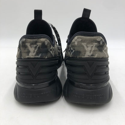 【中古品】【メンズ】 LOUIS VUITTON ルイ・ヴィトン 1A5B8Y モノグラム・デニム ファストレーン・ライン スニーカー 靴 ヴァージル・アブロー 179-260107-ko-10-tei サイズ：7 1/2 カラー：ブラック 万代Net店