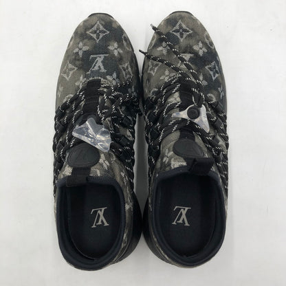 【中古品】【メンズ】 LOUIS VUITTON ルイ・ヴィトン 1A5B8Y モノグラム・デニム ファストレーン・ライン スニーカー 靴 ヴァージル・アブロー 179-260107-ko-10-tei サイズ：7 1/2 カラー：ブラック 万代Net店