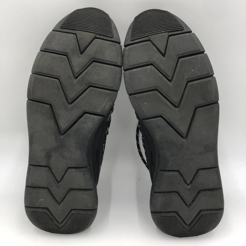 【中古品】【メンズ】 LOUIS VUITTON ルイ・ヴィトン 1A5B8Y モノグラム・デニム ファストレーン・ライン スニーカー 靴 ヴァージル・アブロー 179-260107-ko-10-tei サイズ：7 1/2 カラー：ブラック 万代Net店