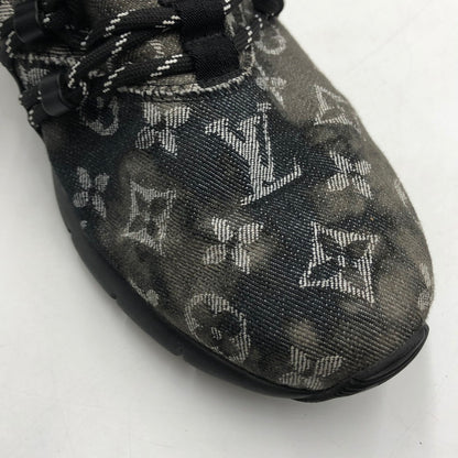 【中古品】【メンズ】 LOUIS VUITTON ルイ・ヴィトン 1A5B8Y モノグラム・デニム ファストレーン・ライン スニーカー 靴 ヴァージル・アブロー 179-260107-ko-10-tei サイズ：7 1/2 カラー：ブラック 万代Net店