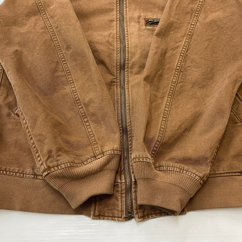 【中古品】【メンズ】 HYSTERIC GLAMOUR ヒステリックグラマー HG LOGO RIB BLOUSON 02251AB08 ロゴ リブ ブルゾン ライトアウター 140-260108-ks-04-fuz サイズ：S カラー：ブラウン 万代Net店