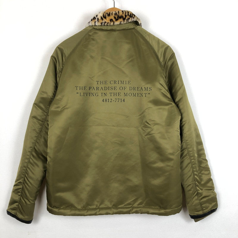 【現状渡し品】【メンズ】 CRIMIE クライミー LEOPARD BOA JACKET CR01-01K5-JK22 レオパード ボア ジャケット アウター 142-260109-yy-11-tei サイズ：M カラー：カーキ 万代Net店