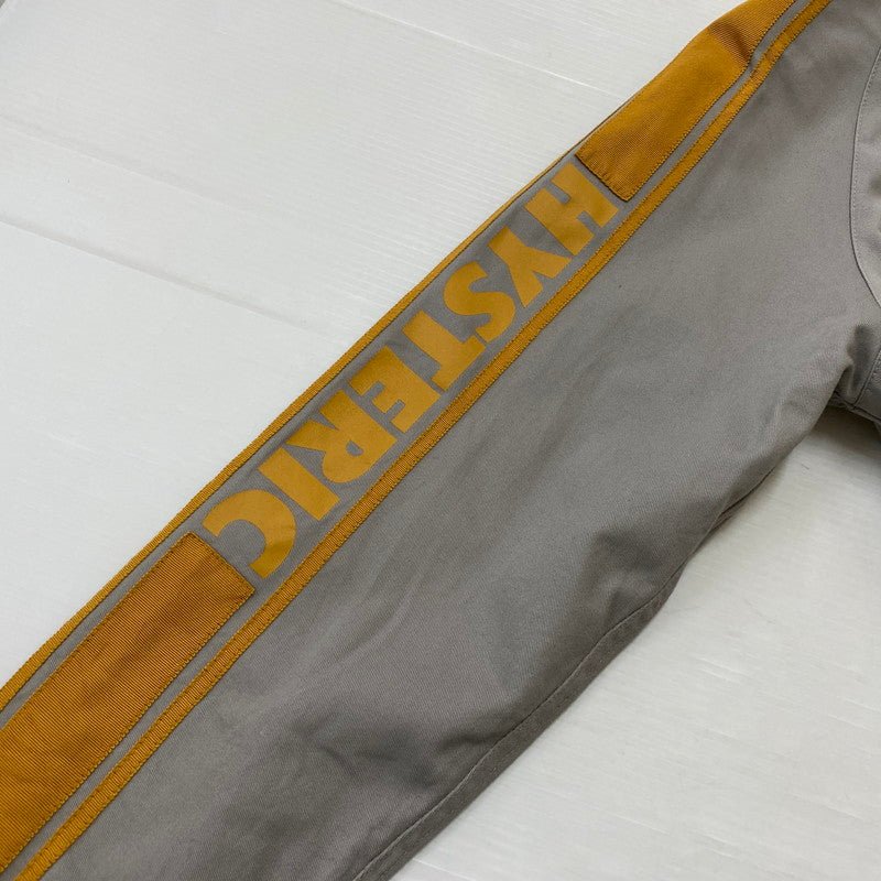 【中古品】【メンズ】 HYSTERIC GLAMOUR ヒステリックグラマー DETROIT ROCK RACING JKT 02243AB11 デトロイト ロック レーシング ジャケット ライトアウター 140-260108-ks-03-fuz サイズ：S カラー：グレー 万代Net店