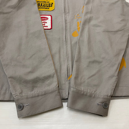 【中古品】【メンズ】 HYSTERIC GLAMOUR ヒステリックグラマー DETROIT ROCK RACING JKT 02243AB11 デトロイト ロック レーシング ジャケット ライトアウター 140-260108-ks-03-fuz サイズ：S カラー：グレー 万代Net店