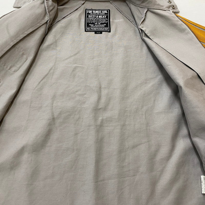 【中古品】【メンズ】 HYSTERIC GLAMOUR ヒステリックグラマー DETROIT ROCK RACING JKT 02243AB11 デトロイト ロック レーシング ジャケット ライトアウター 140-260108-ks-03-fuz サイズ：S カラー：グレー 万代Net店