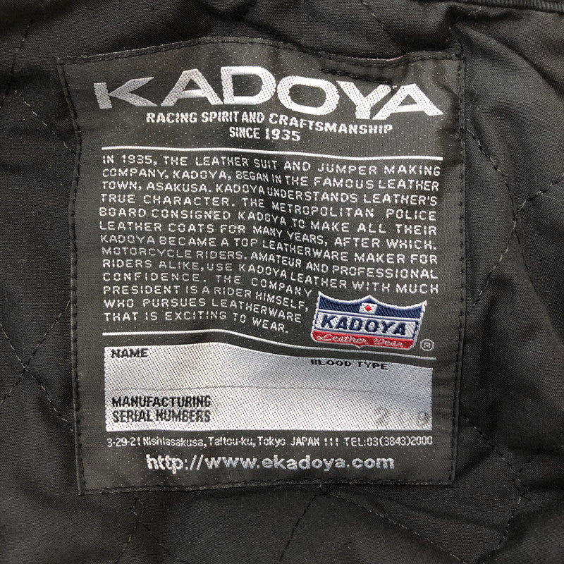 【現状渡し品】【メンズ】 KADOYA カドヤ COTTON RIDING PANTS コットン ライディング パンツ ボトムス 156-260109-ks-10-tei サイズ：31 カラー：ブラック 万代Net店